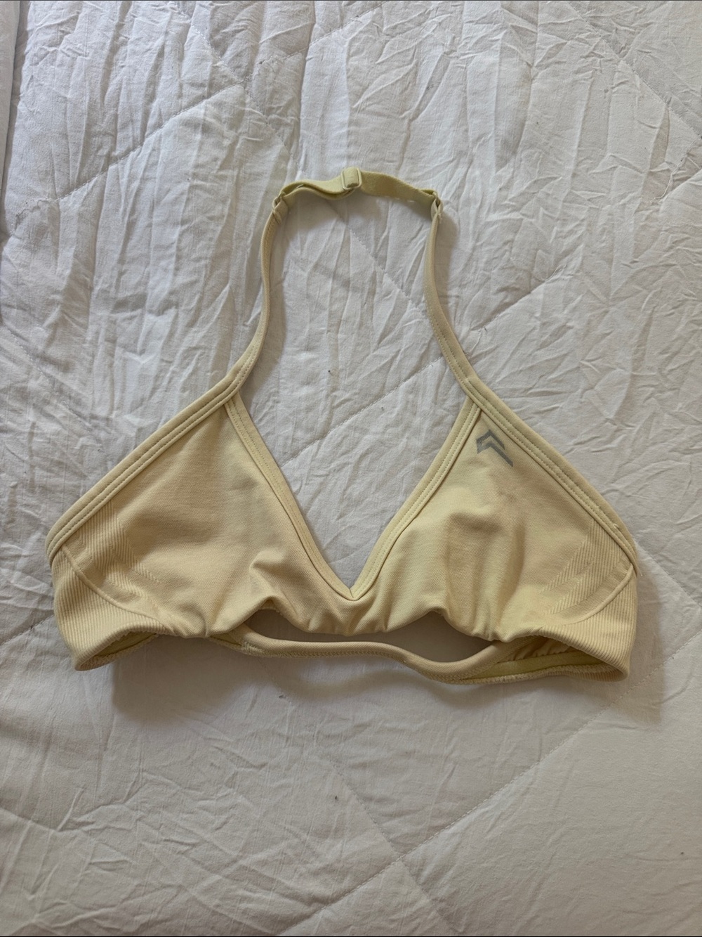Oner Active Pale Yellow Halter Triangle Bralette